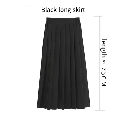 Plus Size 3 Kinds Length Short Mid-length JK Uniform Pleated Skirt