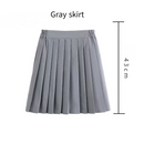 Plus Size 3 Kinds Length Short Mid-length JK Uniform Pleated Skirt - AwwwCos