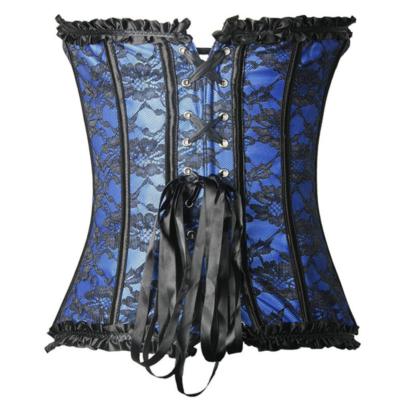 Plus Size Lace Single-breasted Corset Bracket Push-up Palace Bustier