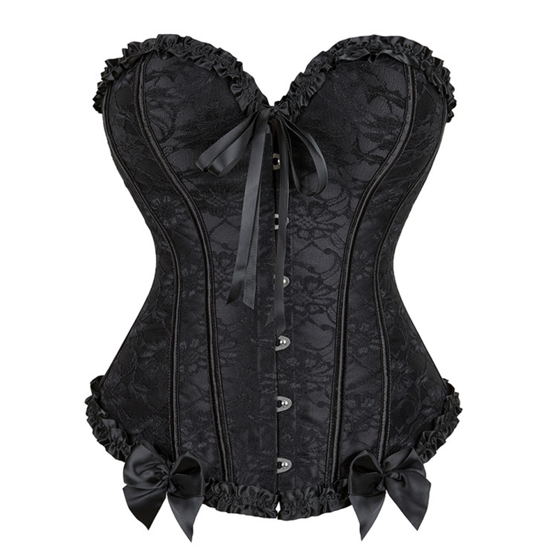 Plus Size Lace Single-breasted Corset Bracket Push-up Palace Bustier