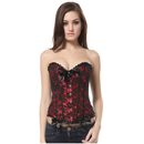 Plus Size Lace Single-breasted Corset Bracket Push-up Palace Bustier - AwwwCos