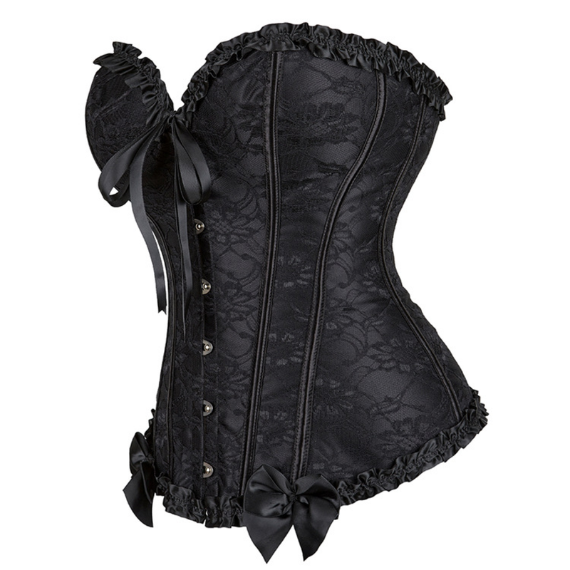 Plus Size Lace Single-breasted Corset Bracket Push-up Palace Bustier