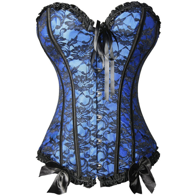 Plus Size Lace Single-breasted Corset Bracket Push-up Palace Bustier