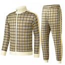 Plus Size Men Track suits Long Sleeve Full-zip Sweatsuit Coat Pants - AwwwCos