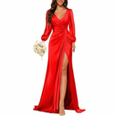 Plus Size Mermaid Satin Bridesmaid Gown Formal Party Dress - AwwwCos
