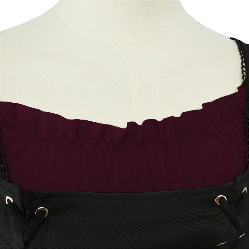 Plus Size Steampunk Renaissance Cosplay Costume High Low Dress Corset - AwwwCos
