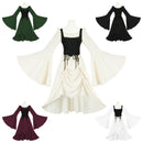 Plus Size Steampunk Renaissance Cosplay Costume High Low Dress Corset - AwwwCos