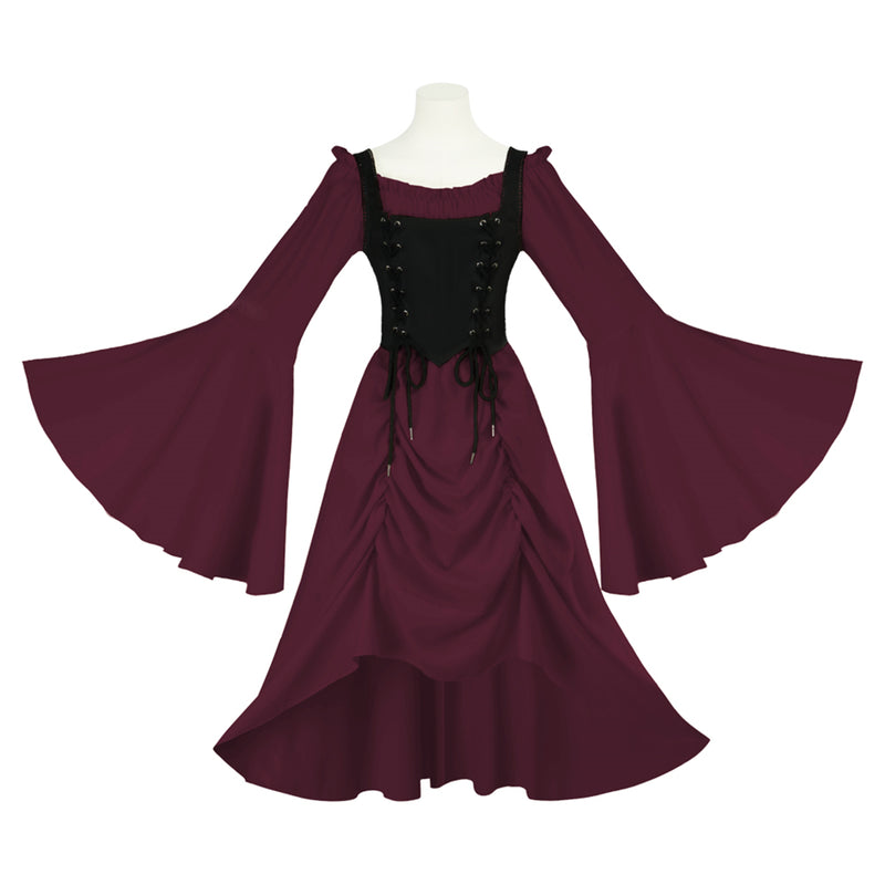 Plus Size Steampunk Renaissance Cosplay Costume High Low Dress Corset - AwwwCos