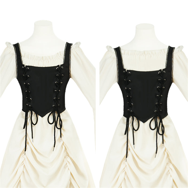 Plus Size Steampunk Renaissance Cosplay Costume High Low Dress Corset - AwwwCos