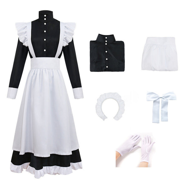 Plus Size Women Maid Costume Lolita Dress Cosplay Costume
