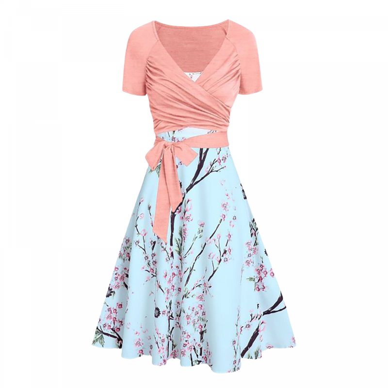 Plus Size Women Two Pieces Crop Top Set Floral  Ruffles Butterfly Cami Dress - AwwwCos