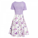 Plus Size Women Two Pieces Crop Top Set Floral  Ruffles Butterfly Cami Dress - AwwwCos