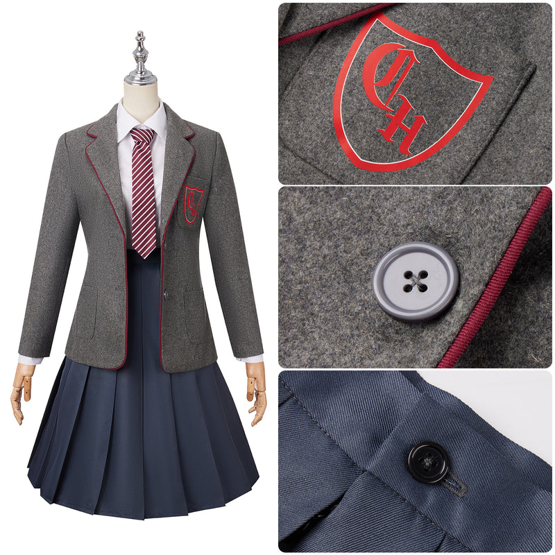 Plus Size Matilda the Musical Cosplay Costume School Uniform Suit