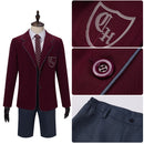 Plus Size Roald Dahl Matilda the Musical Burgundy Cosplay Costume - AwwwCos