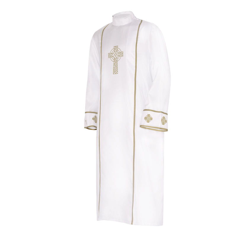 Priest Cosplay White Robe Clergy Catholic Pastor Outfit Christian Costume