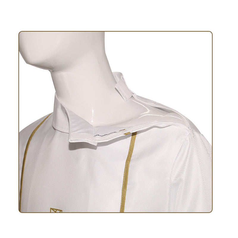 Priest Cosplay White Robe Clergy Catholic Pastor Outfit Christian Costume