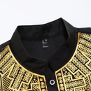 Prince Gold Stamping Printed British Men African Phoenix Suit - AwwwCos