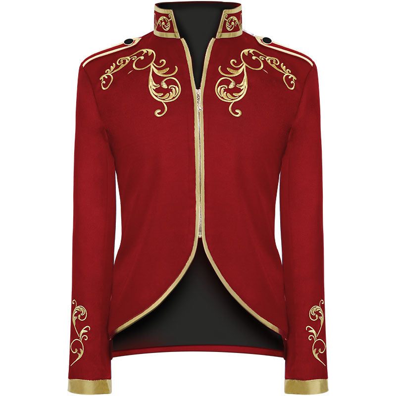 Prince Medieval Court Style Jacket Embroidered Suit Men Performance Coat - AwwwCos