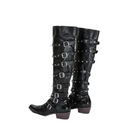 Punk Gothic Cowboy Shoes Pointed Toe Women Rivet Long Boots - AwwwCos