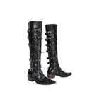 Punk Gothic Cowboy Shoes Pointed Toe Women Rivet Long Boots - AwwwCos