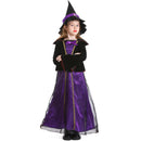Purple Witch Long Cloak Dress Hat Kids Cosplay Costume - AwwwCos