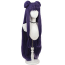 Ranma ½ Shampoo Cosplay Wig Purple Straight Hair With Circle Buns