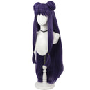 Ranma ½ Shampoo Cosplay Wig Purple Straight Hair With Circle Buns