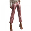 Rave Dance Shiny Metallic Trousers Holographic Glitter Cropped Pants