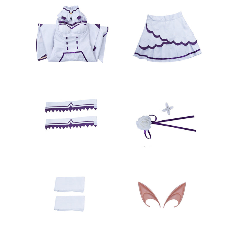 Re:Life In A Different World From Zero Emilia Cosplay Costume Wig - AwwwCos