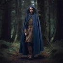 Renaissance Cape With Ribbon Vintage Medieval Cloak with Hood - AwwwCos