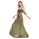 Renaissance Elf Cosplay Costume Ren Faire Dress Wings Women Outer Garment - AwwwCos