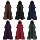 Renaissance Hooded Cape Medieval Hobbit Halloween Ruffles Cloak - AwwwCos