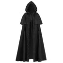 Renaissance Hooded Cape Medieval Hobbit Halloween Ruffles Cloak - AwwwCos
