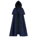 Renaissance Hooded Cape Medieval Hobbit Halloween Ruffles Cloak - AwwwCos