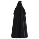 Renaissance Hooded Cape Medieval Hobbit Halloween Ruffles Cloak - AwwwCos