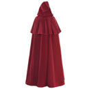 Renaissance Hooded Cape Medieval Hobbit Halloween Ruffles Cloak - AwwwCos