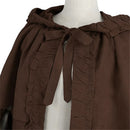 Renaissance Hooded Cape Medieval Hobbit Halloween Ruffles Cloak - AwwwCos