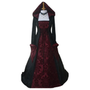 Renaissance Medieval Cosplay Costume Women Hooded Dress With Belt - AwwwCos