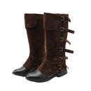 Renaissance Medieval Pirate Viking Cosplay Accessory Suede Leather Boots Covers - AwwwCos