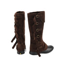 Renaissance Medieval Pirate Viking Cosplay Accessory Suede Leather Boots Covers - AwwwCos