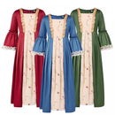 Renaissance Medieval Scarlet Darkness Girl Cosplay Fairy Floral Dress