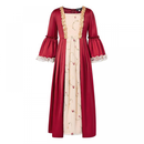 Renaissance Medieval Scarlet Darkness Girl Cosplay Fairy Floral Dress