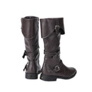 Renaissance Men High Knee PU Medieval Viking Pirate Cosplay Shoes - AwwwCos