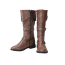 Renaissance Men High Knee PU Medieval Viking Pirate Cosplay Shoes - AwwwCos