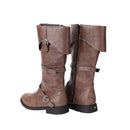 Renaissance Men High Knee PU Medieval Viking Pirate Cosplay Shoes - AwwwCos
