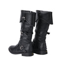 Renaissance Men High Knee PU Medieval Viking Pirate Cosplay Shoes - AwwwCos