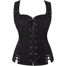 Renaissance Steampunk Pirate Vest Medieval Suede Lace-Up Vest - AwwwCos