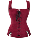 Renaissance Steampunk Pirate Vest Medieval Suede Lace-Up Vest - AwwwCos