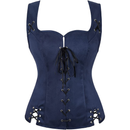 Renaissance Steampunk Pirate Vest Medieval Suede Lace-Up Vest - AwwwCos