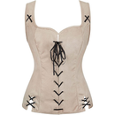 Renaissance Steampunk Pirate Vest Medieval Suede Lace-Up Vest - AwwwCos